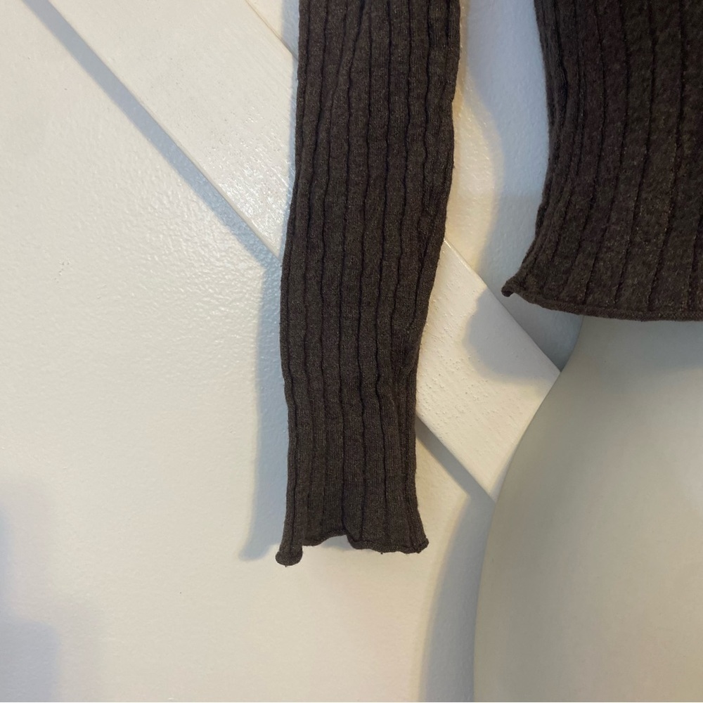 Vince Ribbed Knit Pullover Button Up Collared Pol… - image 5